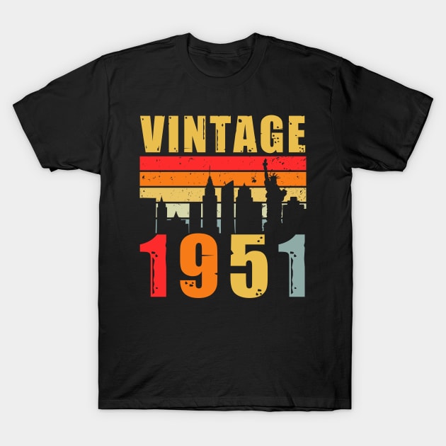 Vintage 1951 Made In 1951 T-Shirt by CardRingDesign